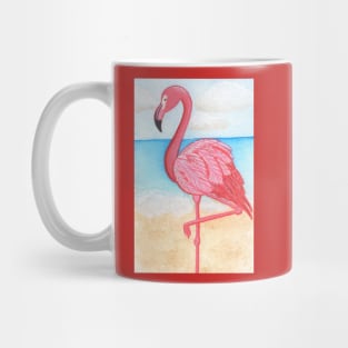 Flamingo in watercolour and gouache Mug